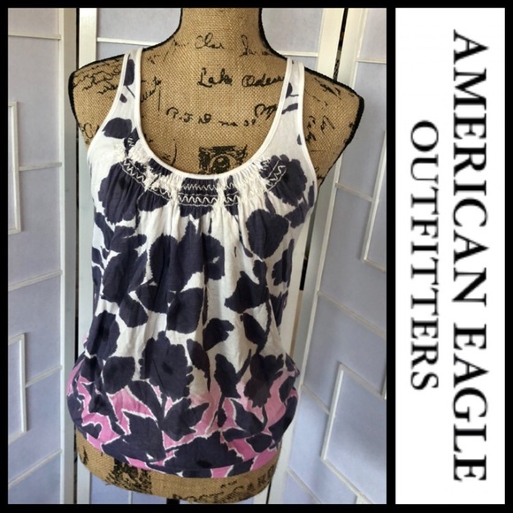 American Eagle Outfitters Tops - American eagle outfitters tank top navy and pink